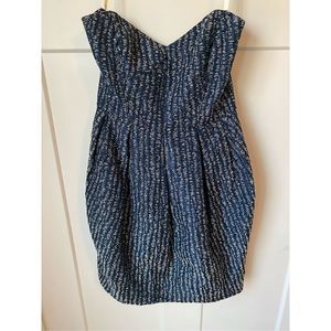Shoshanna Blue/Silver Sweetheart Dress